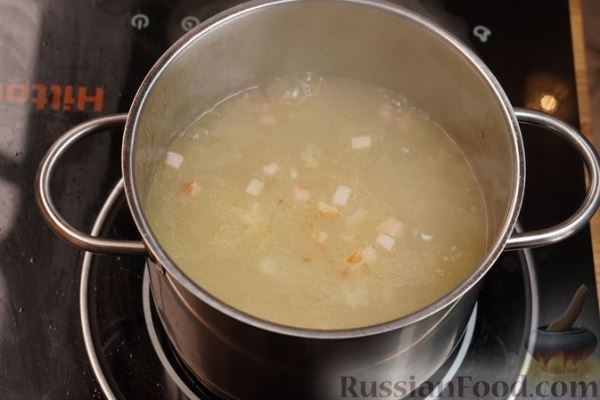 Картофельный суп "Тертюха" с копчёной грудинкой и сливками